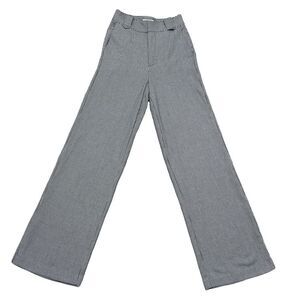 ZGY Denim Wide Leg Houndstooth Trouser Pants Size 25 High Rise Black and White